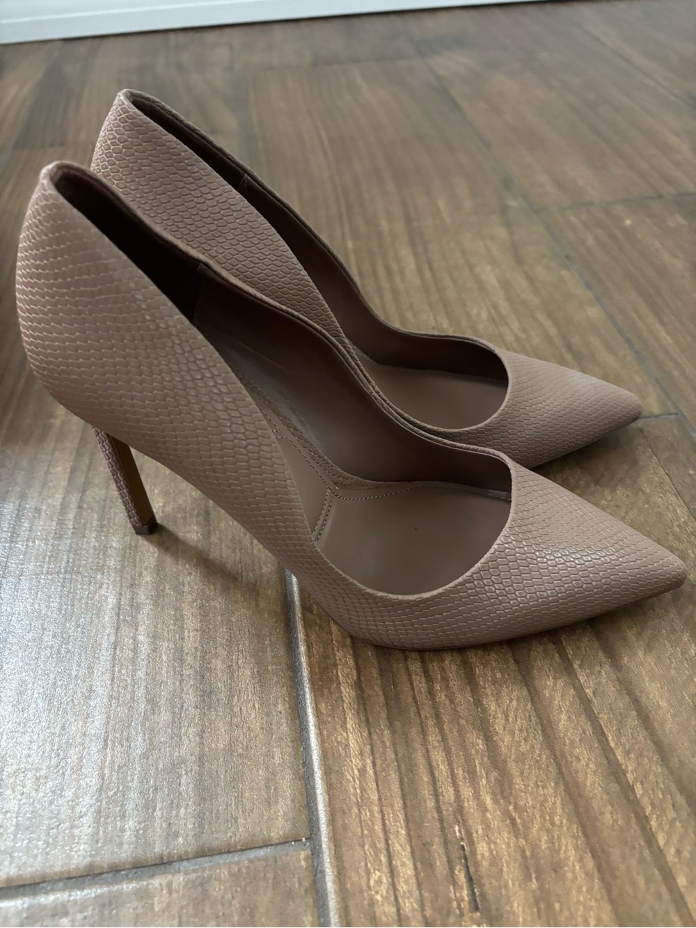 Aldo Textured Nude Pointed-Toe Stiletto Pumps